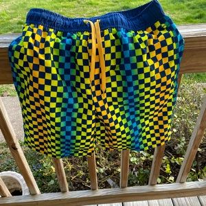 These are men’s used but in great condition swimming trunks, size M